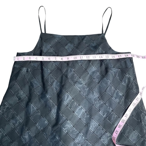 Worth Black Check Square Sleeveless Top Sz 10 - Picture 6 of 7